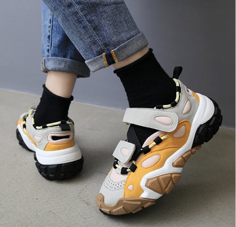 画像4:  women's   platform sports shoes slip-on sneakers shoes   プラットフォーム 厚底スニーカー  スリッポン (4)