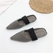 画像9: Women's Pointed head sandals furry shoes flat sandals slippers  Mules　モコモコフラットサンダル スリッパ サボ ミュール (9)