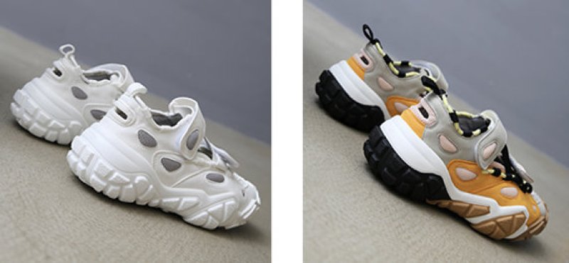 画像3:  women's   platform sports shoes slip-on sneakers shoes   プラットフォーム 厚底スニーカー  スリッポン (3)