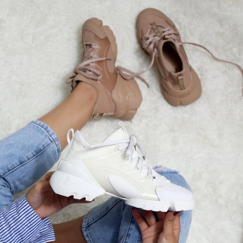 画像8:  women's leather  platform sports shoes slip-on sneakers shoes  　プラットフォームレザー　厚底スニーカー　 スリッポン (8)