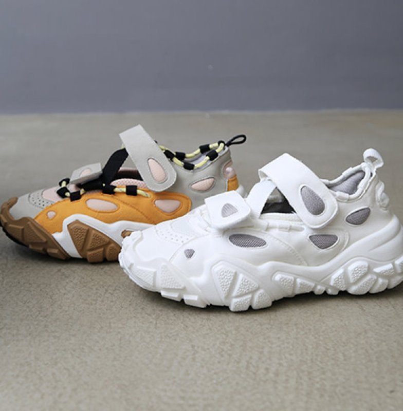 画像2:  women's   platform sports shoes slip-on sneakers shoes   プラットフォーム 厚底スニーカー  スリッポン (2)