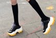 画像4:  women's  new wisdom smoked shoes platform sports shoes slip-on sneakers shoes  　プラットフォーム　厚底スニーカー　レースアップスニーカー スリッポン (4)