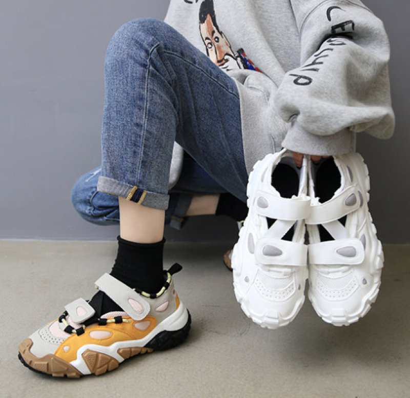 画像6:  women's   platform sports shoes slip-on sneakers shoes   プラットフォーム 厚底スニーカー  スリッポン (6)