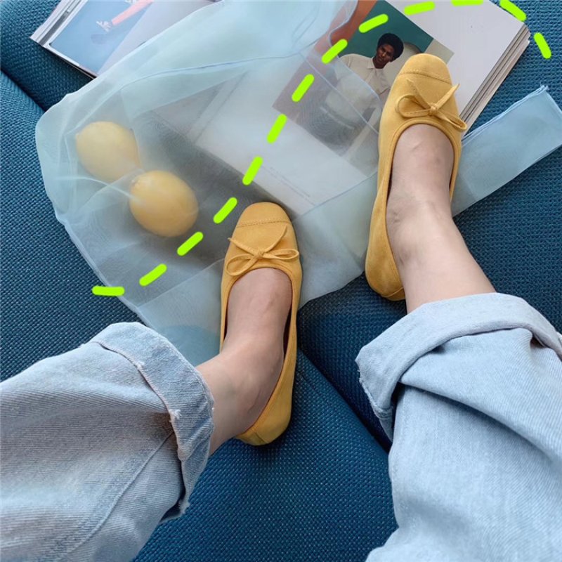 画像8: women's  candy color bow ins flat ballet shoes flat shoes キャンディーカラーフラットバレエシューズリボンパンプス　 (8)