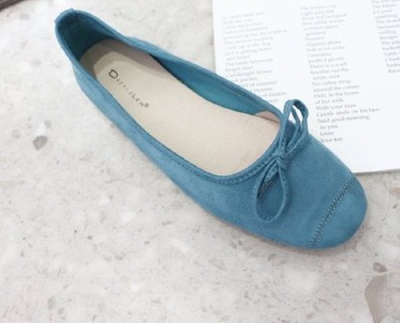 画像5: women's  candy color bow ins flat ballet shoes flat shoes キャンディーカラーフラットバレエシューズリボンパンプス　 (5)