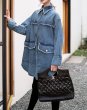 画像7: Women's  boyfriend breeze tassel washed denim jacket in the long section of the old silhouette windbreaker　フリンジデニムロングジャケットコート　ジャケット (7)