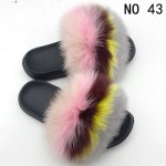 画像16: women's Fox fur slippers Sandals　リアルフォックスファーモコモコファーサンダル スリッパ サボ ミュール (16)