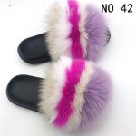画像15: women's Fox fur slippers Sandals　リアルフォックスファーモコモコファーサンダル スリッパ サボ ミュール (15)