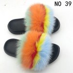 画像12: women's Fox fur slippers Sandals　リアルフォックスファーモコモコファーサンダル スリッパ サボ ミュール (12)
