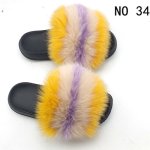 画像8: women's Fox fur slippers Sandals　リアルフォックスファーモコモコファーサンダル スリッパ サボ ミュール (8)