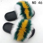 画像19: women's Fox fur slippers Sandals　リアルフォックスファーモコモコファーサンダル スリッパ サボ ミュール (19)