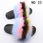 画像7: women's Fox fur slippers Sandals　リアルフォックスファーモコモコファーサンダル スリッパ サボ ミュール (7)