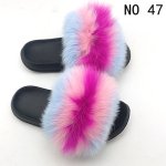 画像20: women's Fox fur slippers Sandals　リアルフォックスファーモコモコファーサンダル スリッパ サボ ミュール (20)