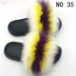 画像9: women's Fox fur slippers Sandals　リアルフォックスファーモコモコファーサンダル スリッパ サボ ミュール (9)