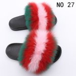 画像3: women's Fox fur slippers Sandals　リアルフォックスファーモコモコファーサンダル スリッパ サボ ミュール (3)