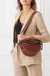 画像10:  woman’s paragraph semi-circle bag diagonal contrast color matching color single shoulder diagonal handbag saddle bag　本革レザー半円型コントラストカラーマッチングシングルショルダー斜めハンドバッグサドルバッグトートショルダー斜め掛けバック　 (10)