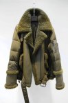 画像2: Women's real sheep fur, one down, combination, ladies fur coat　シープスキン毛皮＆ダウン組み合わせのコートジャケット (2)