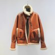 画像7: Women's real sheep fur one flight suit loose silhouette female coat Riders jacket　リアルシープスキンライダースジャケット　コート (7)