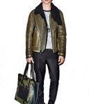 画像1:   Men's  short original ecological sheep fur one leather jacket coat メンズシープスキンジャケット　コート (1)