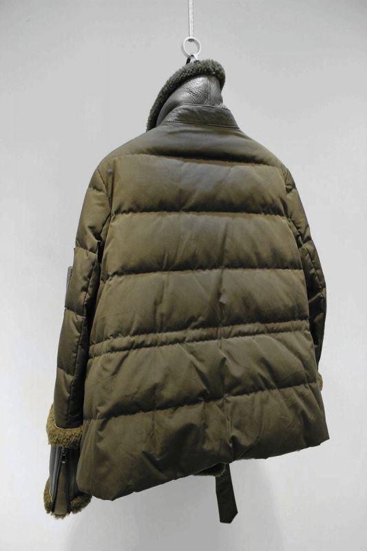 画像9: Women's real sheep fur, one down, combination, ladies fur coat シープスキン毛皮&ダウン組み合わせのコートジャケット (9)