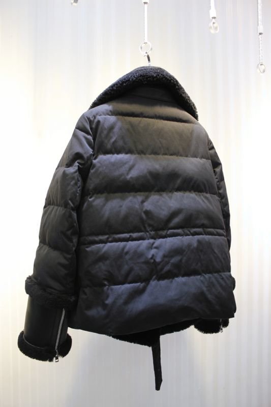 画像6: Women's real sheep fur, one down, combination, ladies fur coat シープスキン毛皮&ダウン組み合わせのコートジャケット (6)