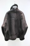 画像12: Women's real sheep fur one flight suit loose silhouette female coat Riders jacket　リアルシープスキンライダースジャケット　コート (12)