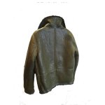 画像3:   Men's  short original ecological sheep fur one leather jacket coat メンズシープスキンジャケット　コート (3)