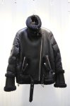 画像7: Women's real sheep fur, one down, combination, ladies fur coat　シープスキン毛皮＆ダウン組み合わせのコートジャケット (7)