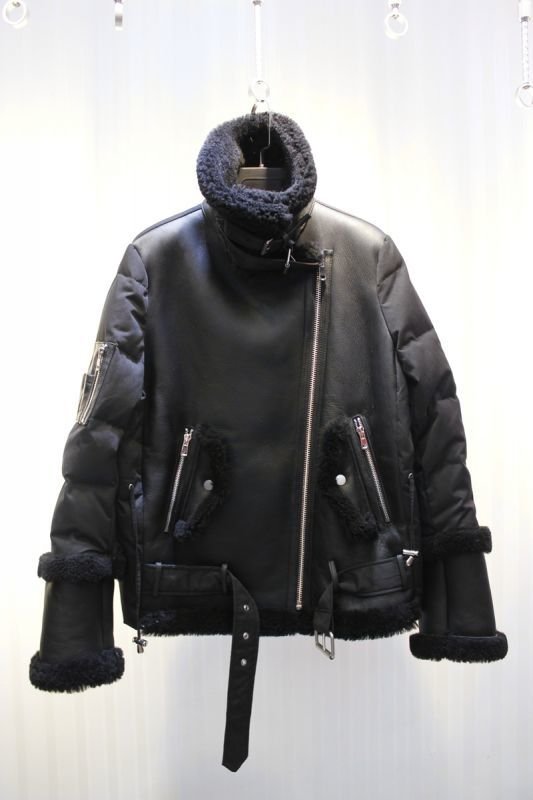 画像7: Women's real sheep fur, one down, combination, ladies fur coat シープスキン毛皮&ダウン組み合わせのコートジャケット (7)