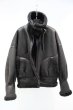 画像13: Women's real sheep fur one flight suit loose silhouette female coat Riders jacket　リアルシープスキンライダースジャケット　コート (13)