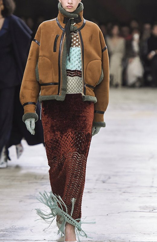 画像2: Women's real sheep fur one flight suit loose silhouette female coat Riders jacket リアルシープスキンライダースジャケット コート (2)