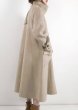 画像6: Women's  hand-stitched double-faced long scarf collar big umbrella pendulum silhouette wool long coat  スカーフ襟ウールコート (6)