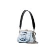 画像4:  woman’s underarm personality denim tannin chain shoulder bag デニムタンニンチェーンショルダーバッグ　クリップメッセンジャーバッグ (4)