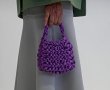 画像9:  woman’s  Hand-knitted satin  knot handbag bag ハンドメイドサテンシルクノットミニトートハンドバッグスモールハンドバック (9)