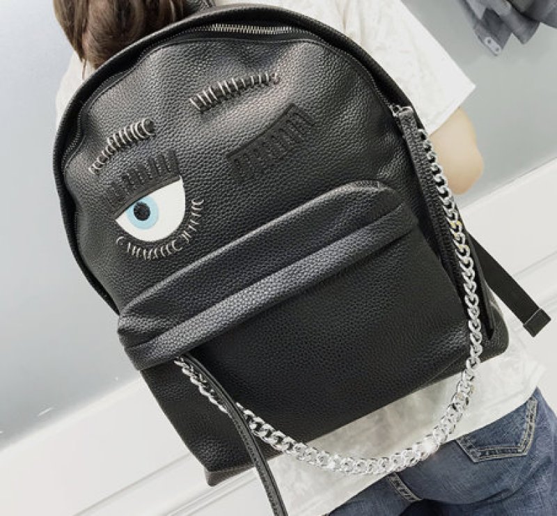 画像8:  woman’s soft leather Flirting Piercing faux-leather backpack totebag レザーポップウインクバックパック　リュック　デイバック　トートハンドバッグ (8)