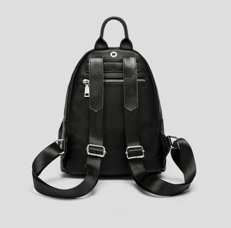 画像4:  woman’s pu leather Flirting Piercing personality backpack totebag レザーポップウインクバックパック　リュック　デイバック　トートハンドバッグ (4)