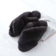 画像6: sheep fur one plush slippers Sandals　シープスキンファーモコモコサンダル スリッパ サボ ミュール (6)