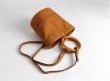 画像16:  woman’s new ring portable suede layer cowhide potted bag shoulder wooden bracelet bucket bag  totebag レザーバケット トート ショルダー2WAYハンドバッグ　トートバック　サイズ2種類 (16)