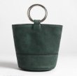 画像10:  woman’s new ring portable suede layer cowhide potted bag shoulder wooden bracelet bucket bag  totebag レザーバケット トート ショルダー2WAYハンドバッグ　トートバック　サイズ2種類 (10)