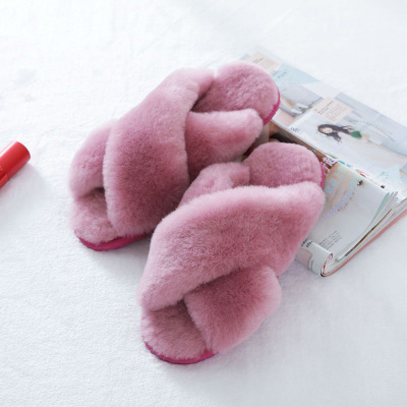 画像12: sheep fur one plush slippers Sandals シープスキンファーモコモコサンダル スリッパ サボ ミュール (12)