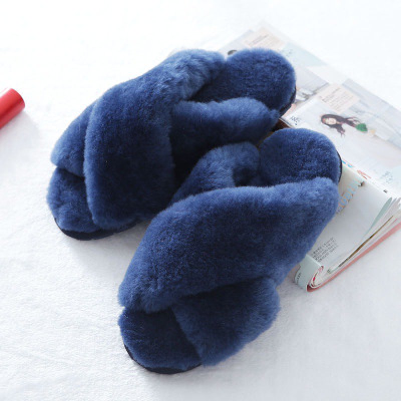画像3: sheep fur one plush slippers Sandals シープスキンファーモコモコサンダル スリッパ サボ ミュール (3)