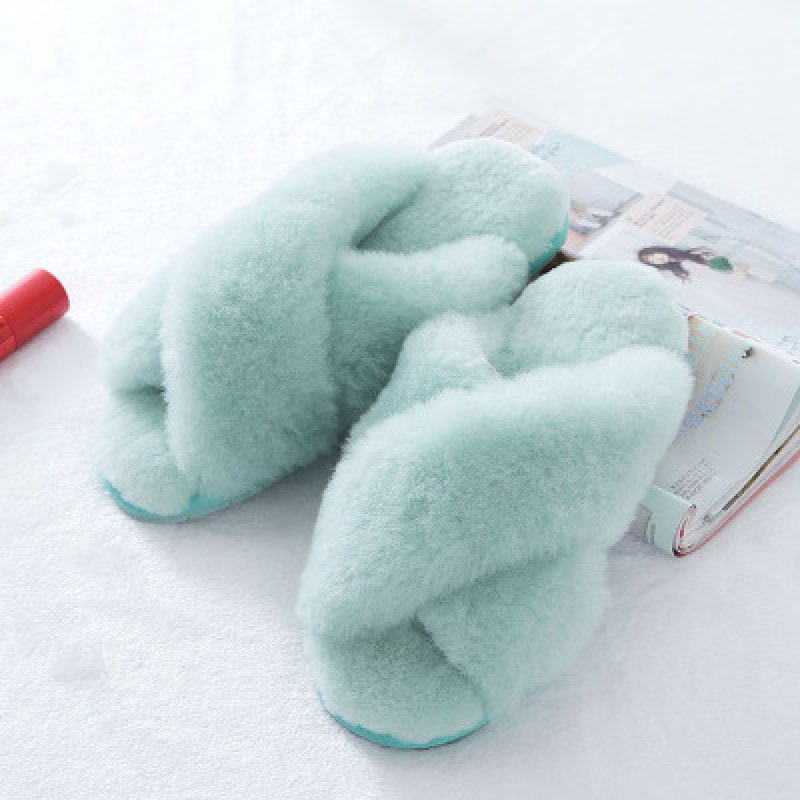 画像14: sheep fur one plush slippers Sandals シープスキンファーモコモコサンダル スリッパ サボ ミュール (14)