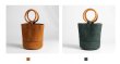 画像18:  woman’s new ring portable suede layer cowhide potted bag shoulder wooden bracelet bucket bag  totebag レザーバケット トート ショルダー2WAYハンドバッグ　トートバック　サイズ2種類 (18)