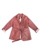画像8: Women's   Imported Sheepskin Casual  Leather Jacket Waist Suit Leather coat ウエストベルト付きシンプルヨーロピアンレザージャケット　コート (8)