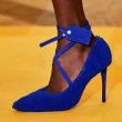 画像2: women's cross strap  stiletto catwalk  high heel pointed fur pumps shoes クロスストラップファーハイ ヒールパンプス  (2)