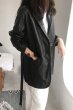 画像4: Women's   Imported Sheepskin Casual  Leather Jacket Waist Suit Leather coat ウエストベルト付きシンプルヨーロピアンレザージャケット　コート (4)