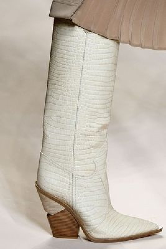 画像5:  women's high-heeled long tube show boots    レザーウエスタンスタイル ロングブーツ  (5)