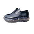 画像6:  women's leather  platform casual British single shoes ins tide slip-on sneakers shoes  　プラットフォームレザーエナメルレースアップ　厚底スニーカー　 スリッポン (6)