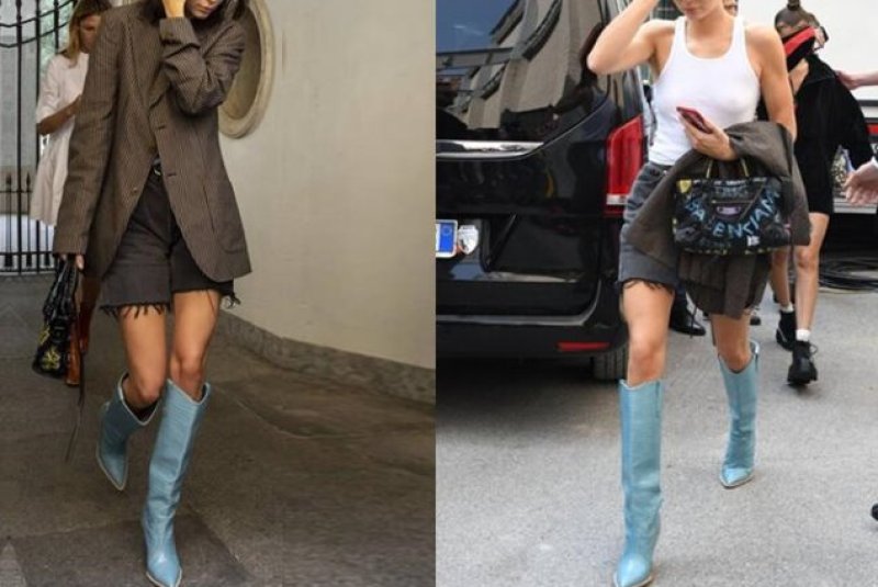 画像16:  women's high-heeled long tube show boots    レザーウエスタンスタイル ロングブーツ  (16)