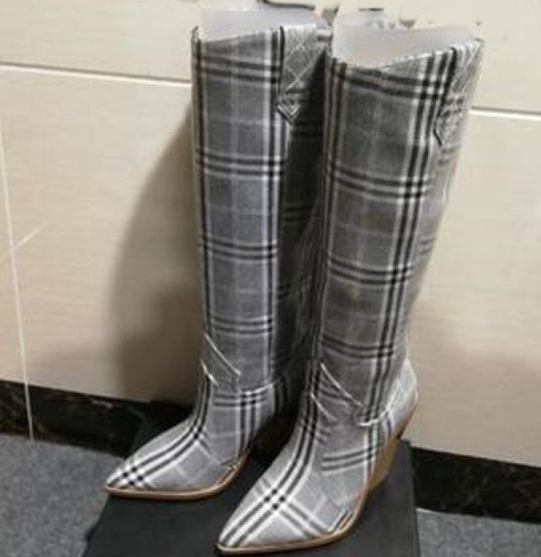 画像10:  women's high-heeled long tube show boots    レザーウエスタンスタイル ロングブーツ  (10)